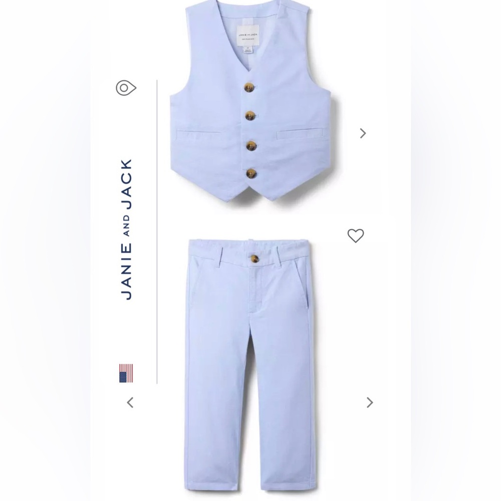 Janie and Jack Oxford Vest & Pants Toddler/Baby 18-24m